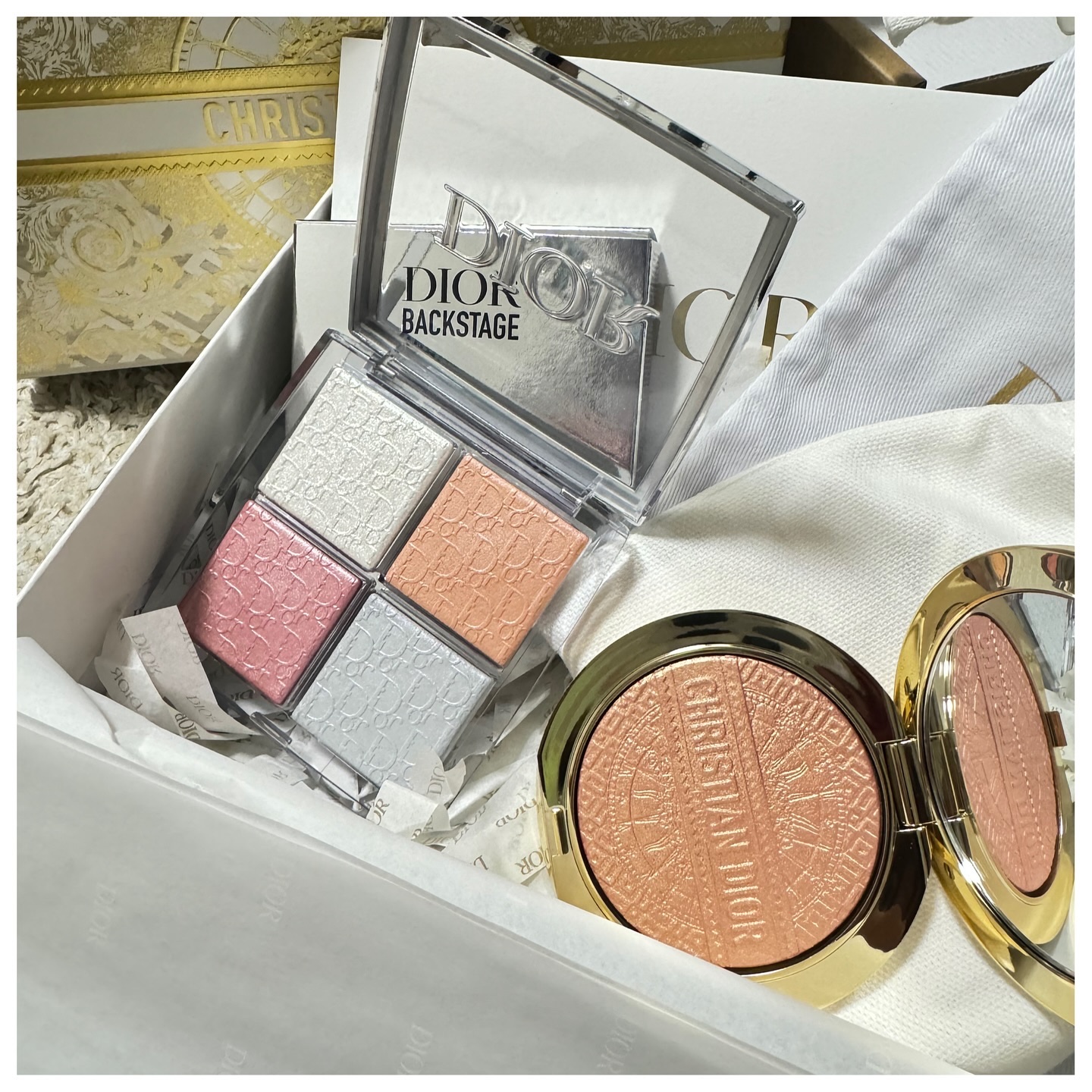 ディオール バックステージ フェイス グロウ パレット/Dior/ハイライトを使ったクチコミ（2枚目）