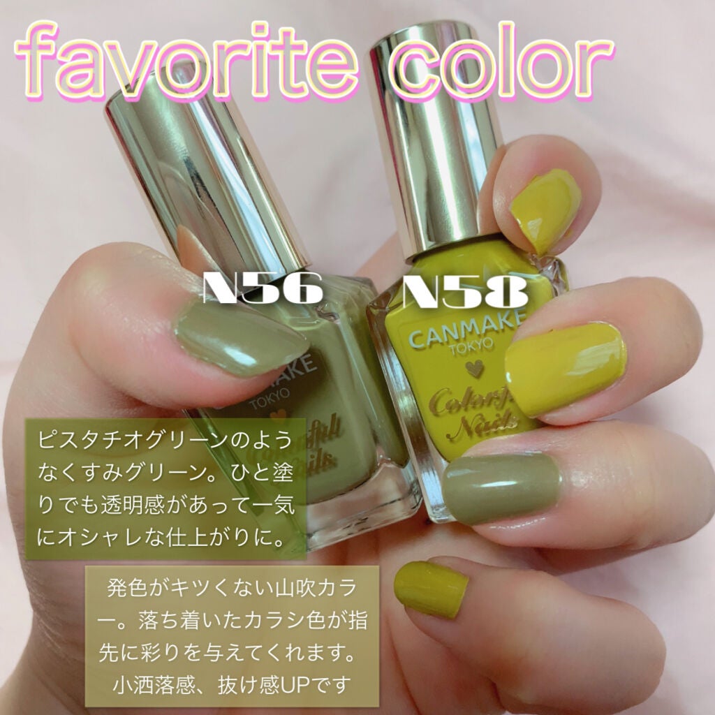 カラフルネイルズ/キャンメイク/マニキュアを使ったクチコミ(4枚目)