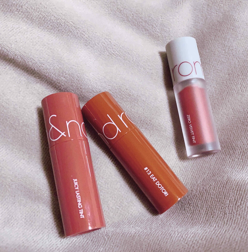 ジューシーラスティングティント/rom&nd/リップティントを使ったクチコミ（1枚目）