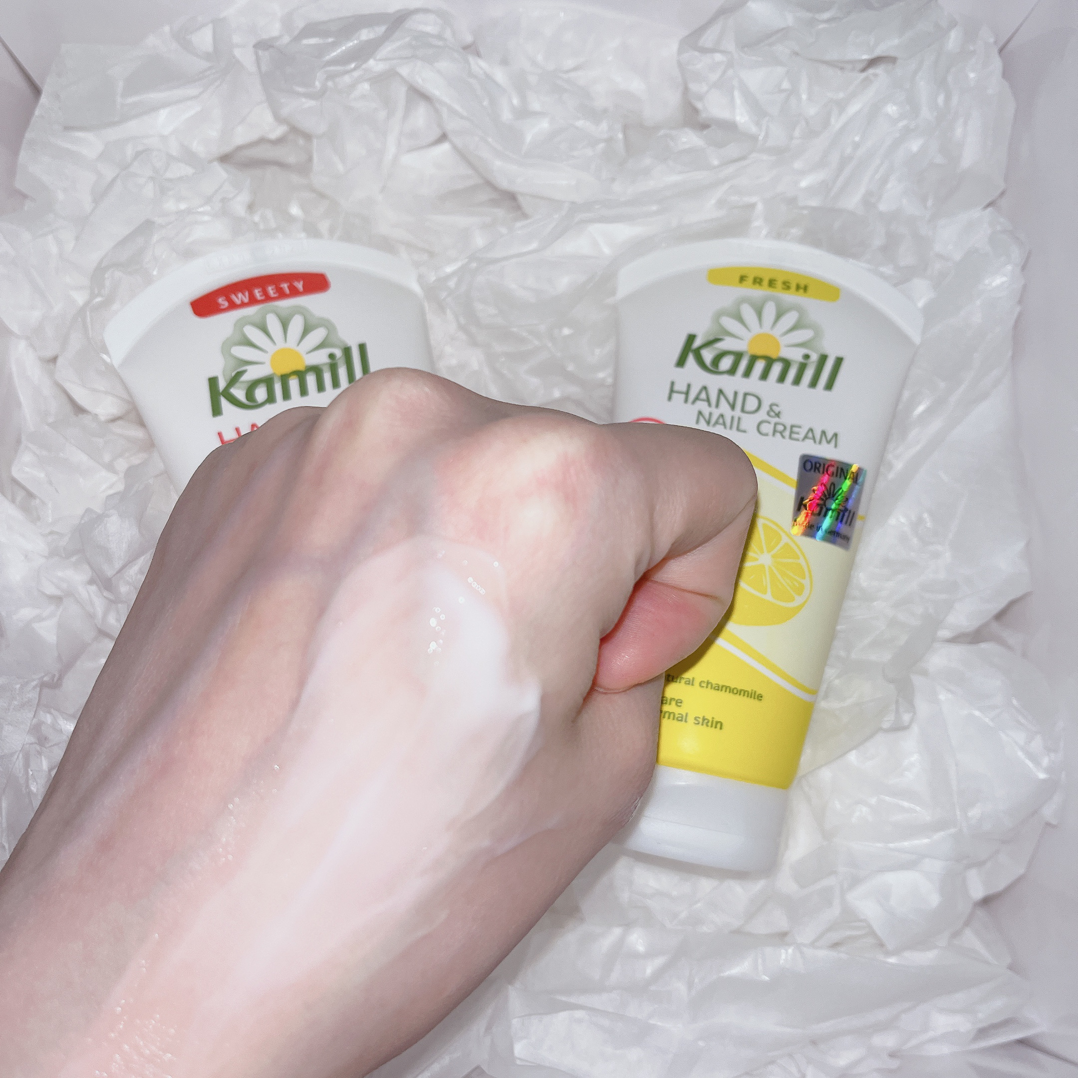 ハンド＆ネイルクリーム  フレッシュ 75ML/カミール/ハンドクリームを使ったクチコミ（2枚目）