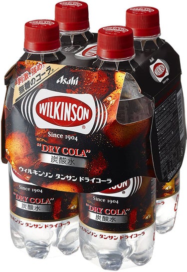 Wilkinson Tansan (ウィルキンソン タンサン/炭酸水) ドライコーラ PET 500ml×4本入りマルチパック