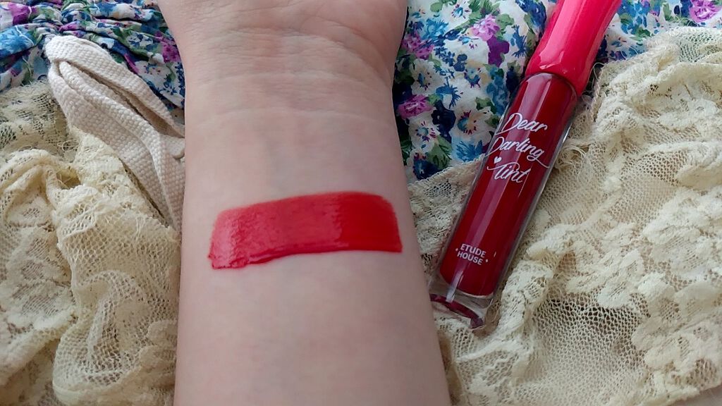 ディアダーリン ウォータージェルティント OR204(チェリー)/ETUDE/リップティントを使ったクチコミ（2枚目）