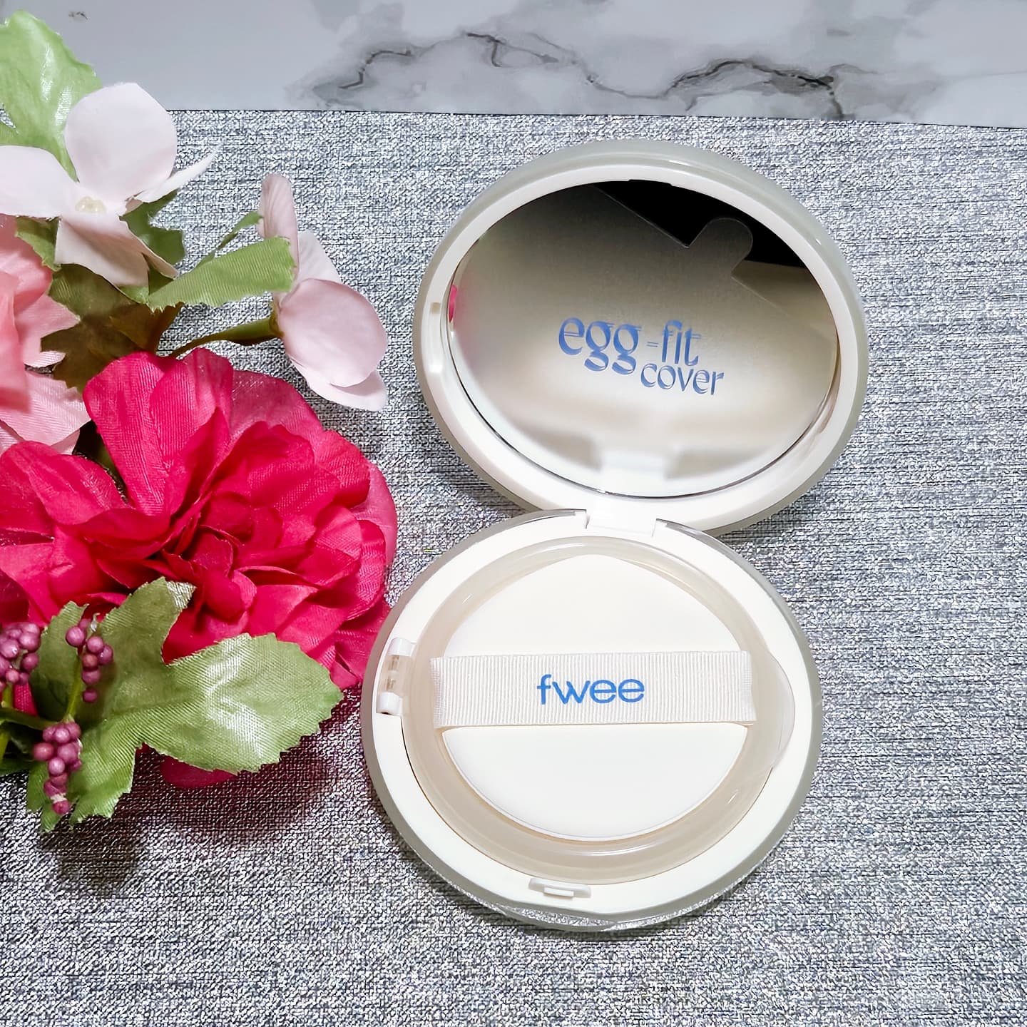 フィー クッションエッグフィットカバー 02 ヌード/fwee/クッションファンデーションを使ったクチコミ（3枚目）
