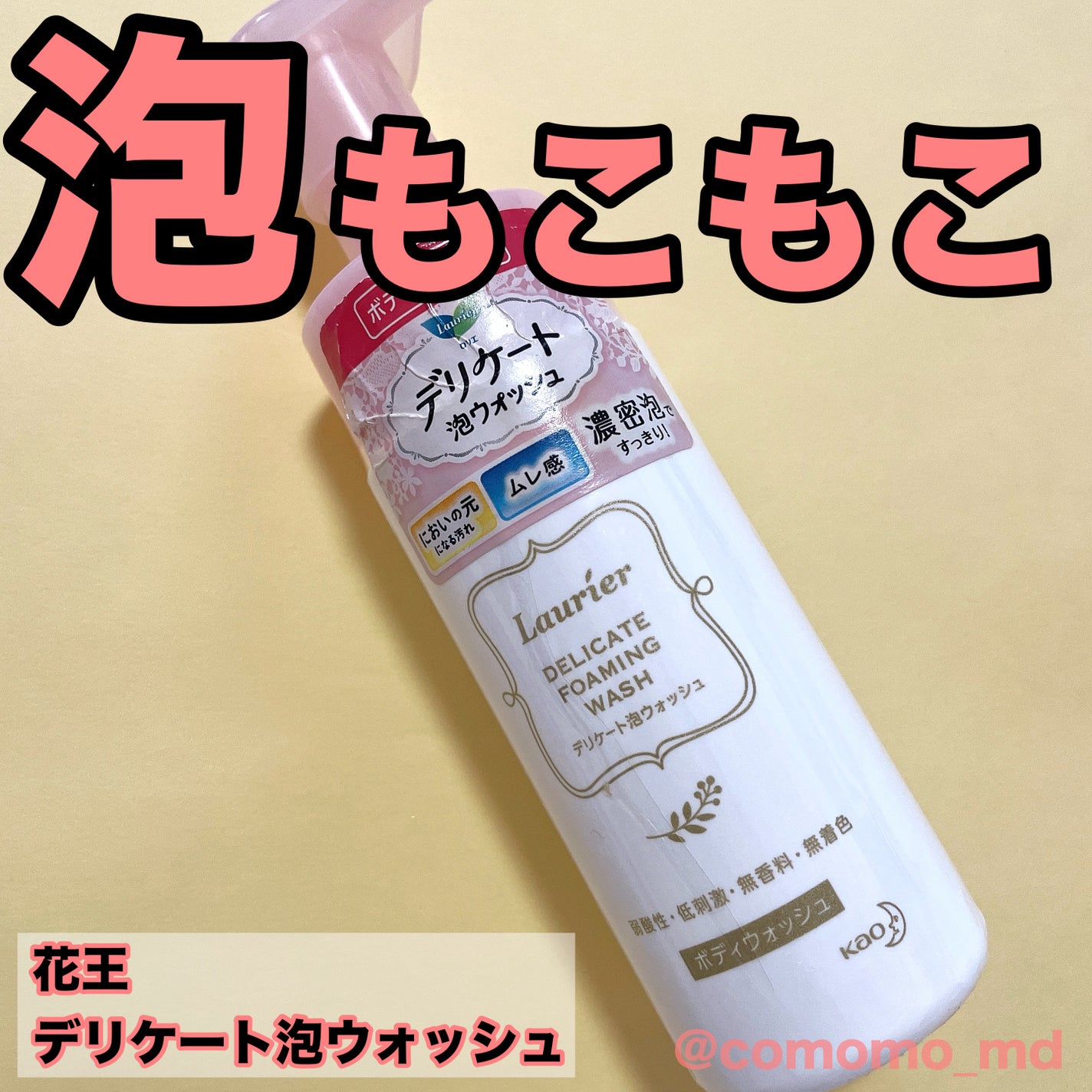 デリケート泡ウォッシュ/ロリエ/デリケートゾーンケアを使ったクチコミ(1枚目)