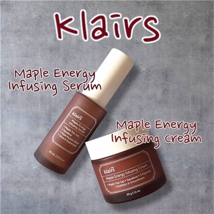 メープルエナジーインフュージングクリーム/Klairs/フェイスクリームを使ったクチコミ(1枚目)