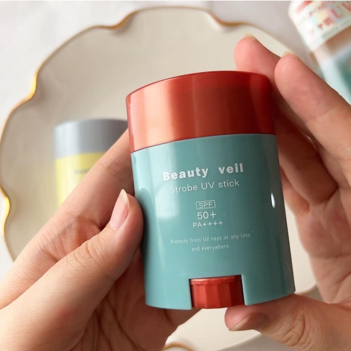 ストロボUVスティック/Beauty veil/日焼け止めスティックを使ったクチコミ（2枚目）