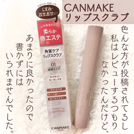 プランプリップケアスクラブ/キャンメイク/リップスクラブを使ったクチコミ(1枚目)
