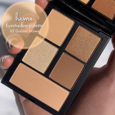 heme hemeアイシャドウパレットのクチコミ「【上品パレット】

heme eye shadow palette
02 golden bro.....」（2枚目）