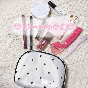 もね on LIPS 「🎀ポーチの中身🎀♡whomeeアイシャドウパレットピンクピンク..」（1枚目）