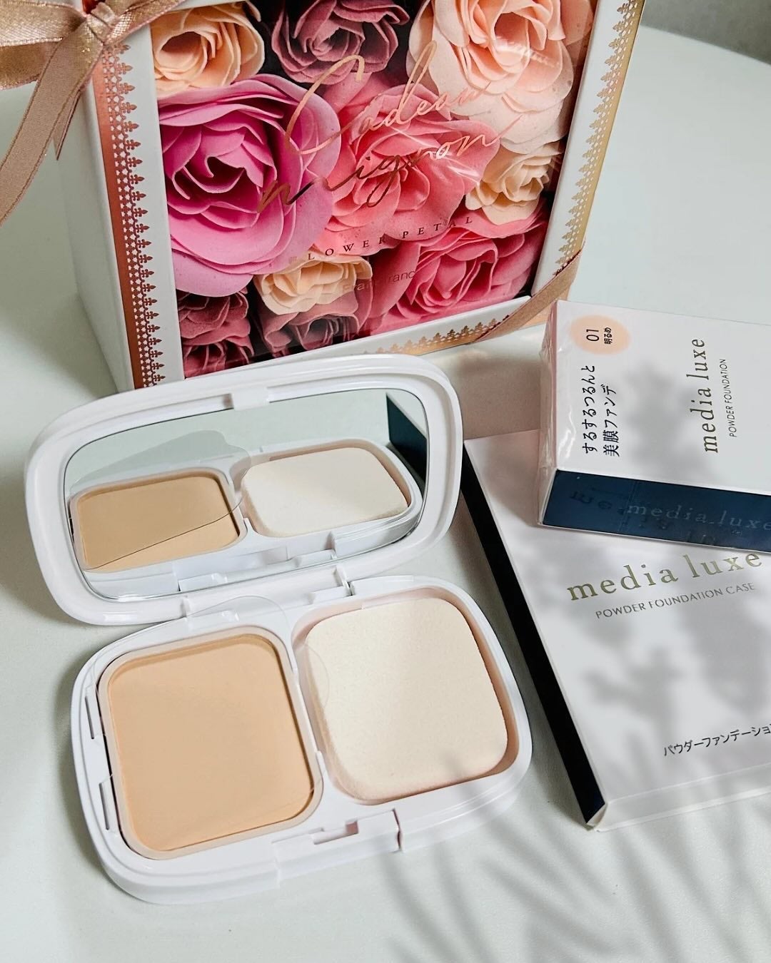パウダーファンデーション/media luxe/パウダーファンデーションを使ったクチコミ(5枚目)