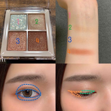 TWINKLE POP Pearl Flex Glitter Eye Palette/CLIO/アイシャドウパレットを使ったクチコミ（4枚目）