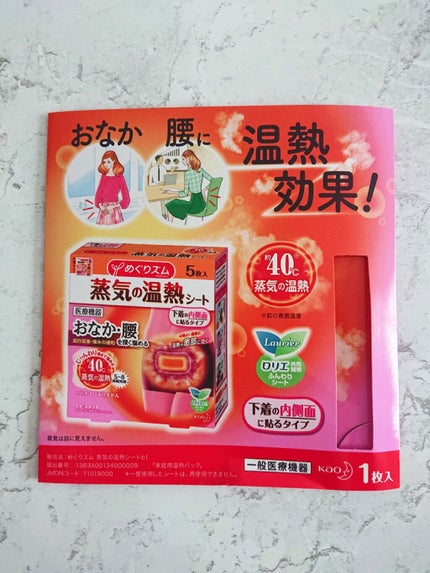 蒸気の温熱シート 下着の内側面に貼るタイプ/めぐりズム/その他を使ったクチコミ(1枚目)