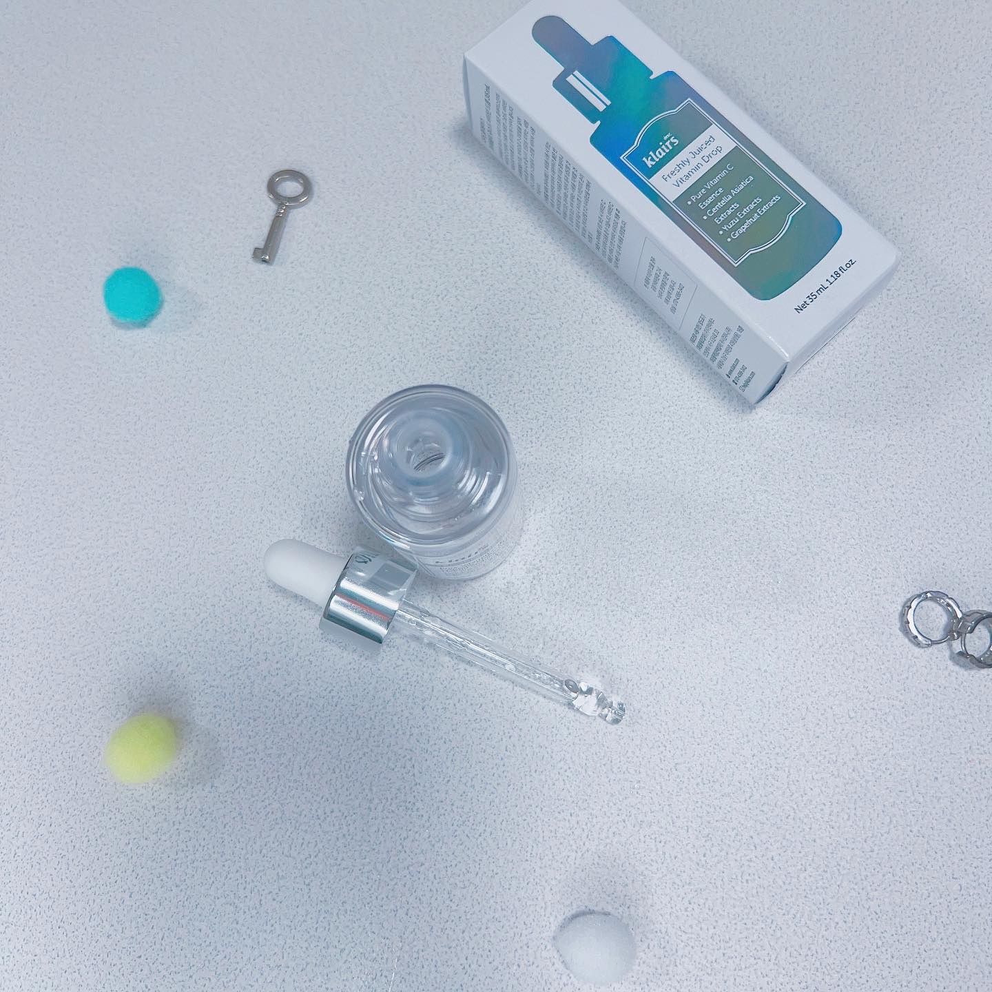 フレッシュリージュースドビタミンドロップ(35ml)/Klairs/美容液を使ったクチコミ（3枚目）