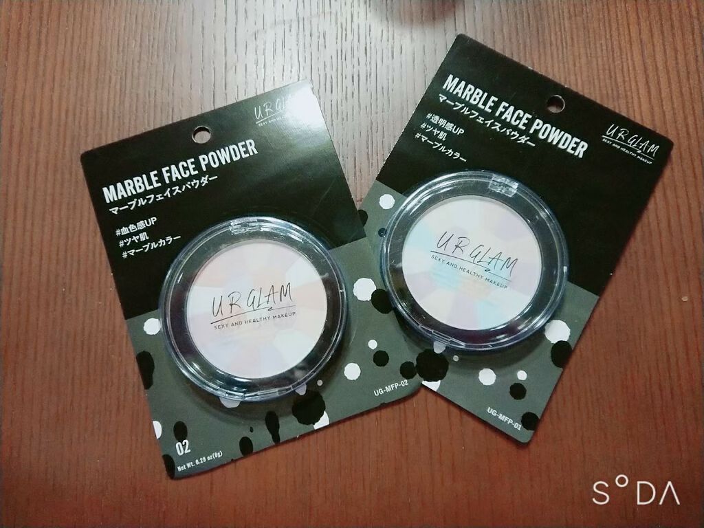 UR GLAM MARBLE FACE POWDER/U R GLAM/プレストパウダーを使ったクチコミ(2枚目)