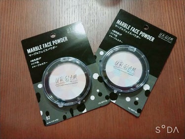 UR GLAM　MARBLE FACE POWDER/U R GLAM/プレストパウダーを使ったクチコミ（2枚目）