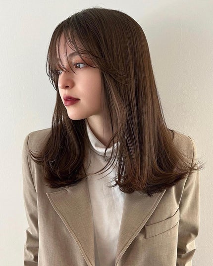 HARUNA on LIPS 「.秋らしいマロンなカラーに🌟.レイヤーに飽きたら、毛先にボリュ..」(3枚目)