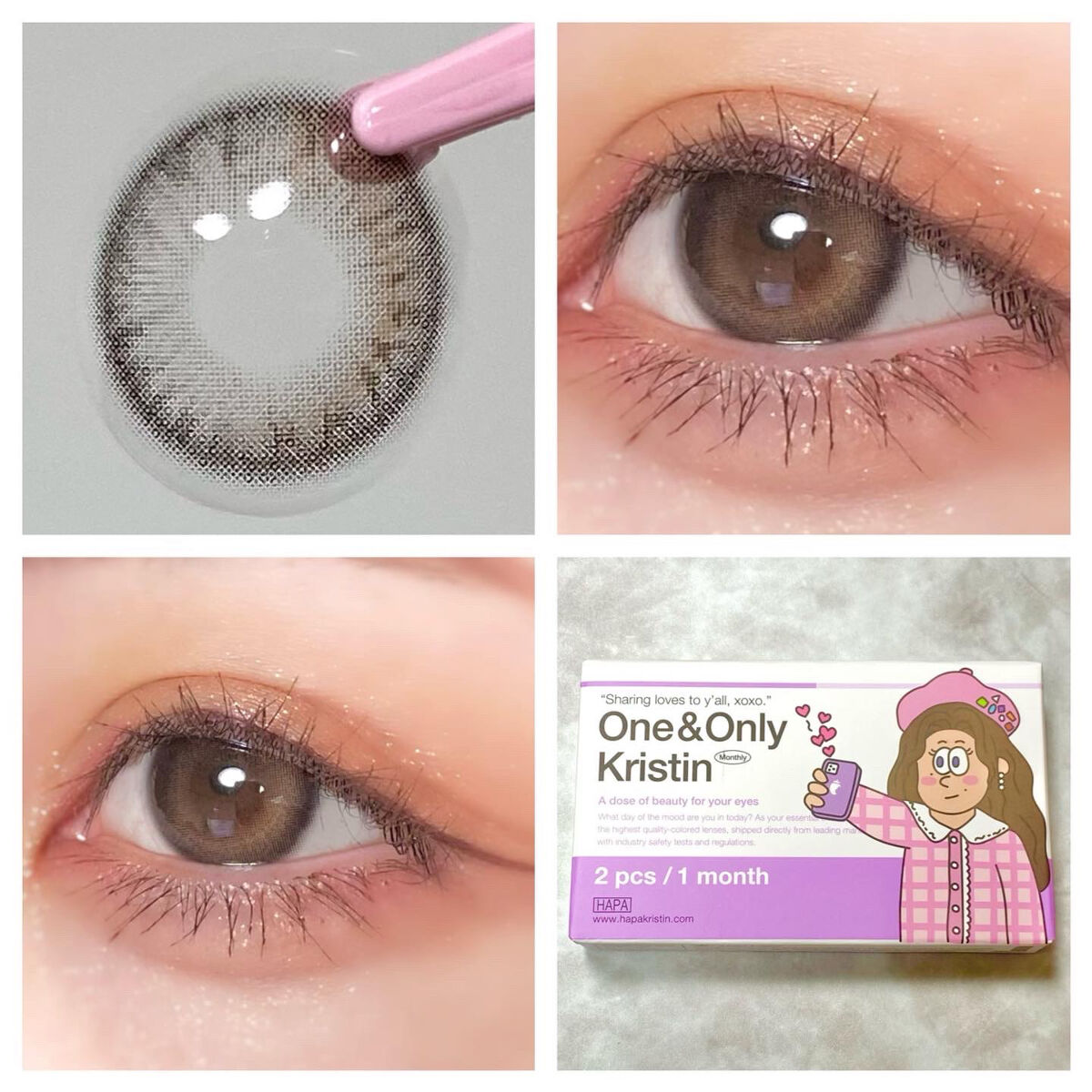 One & Only Kristin/Hapa kristin/カラーコンタクトレンズを使ったクチコミ（1枚目）