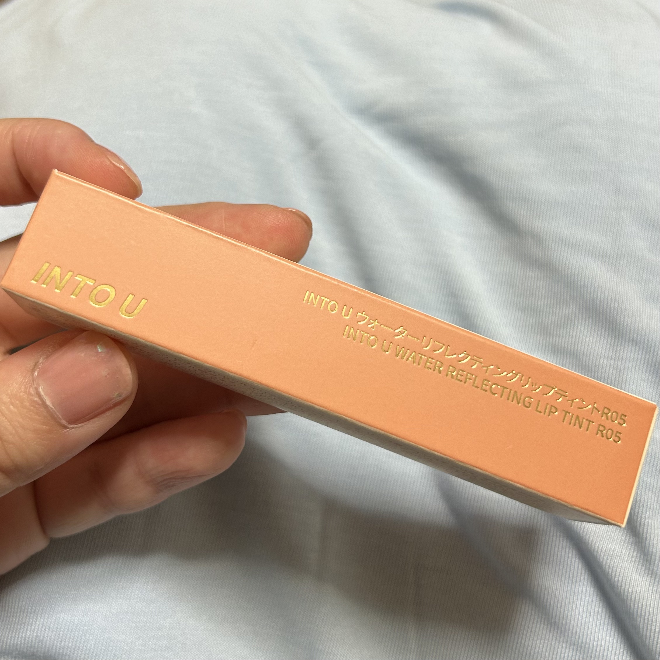 ウォーターリフレクティングリップティント R05 気ままチェリーブランデー/INTO U/リップティントを使ったクチコミ（2枚目）