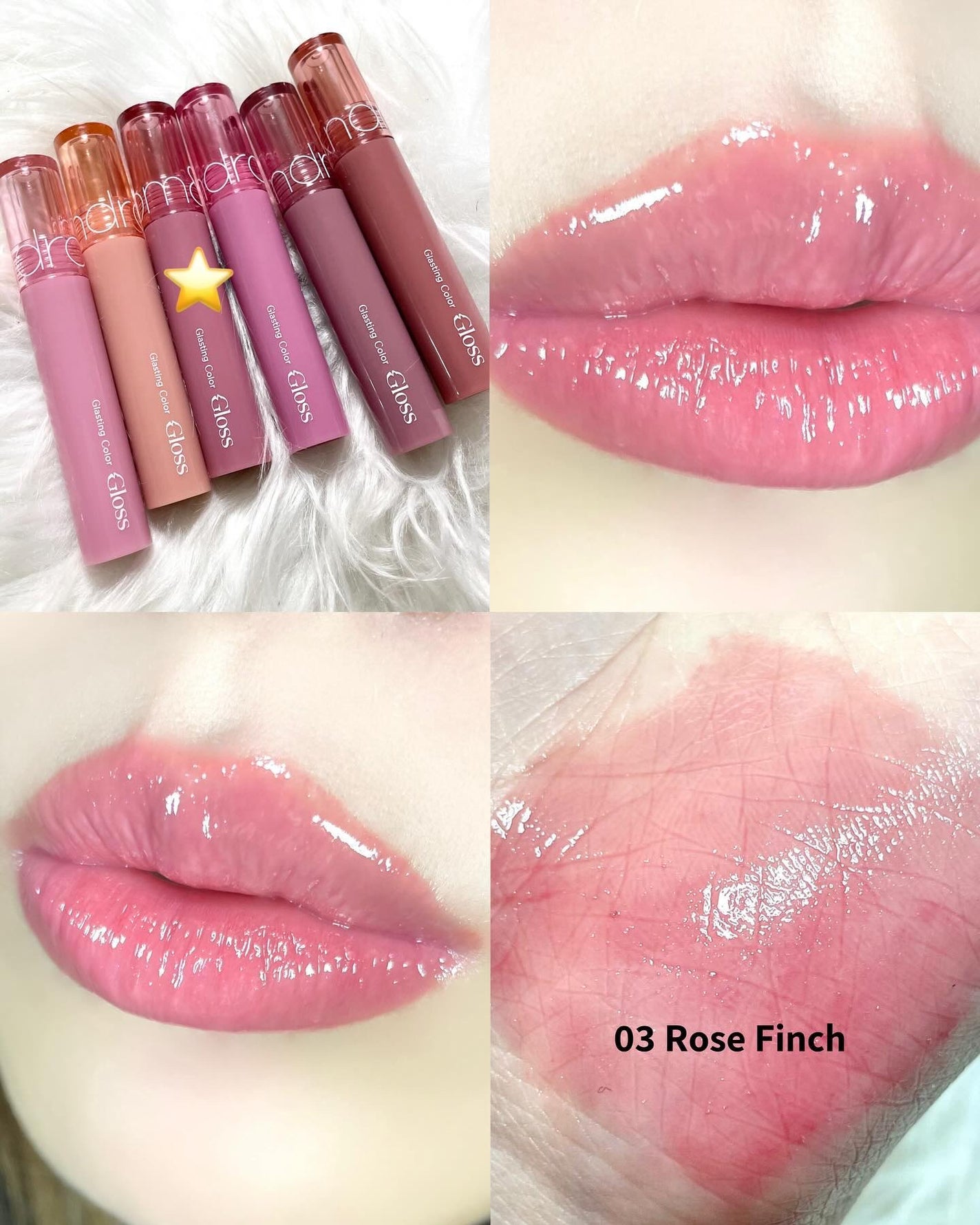 グラスティングカラーグロス/rom&nd/リップグロスを使ったクチコミ(6枚目)