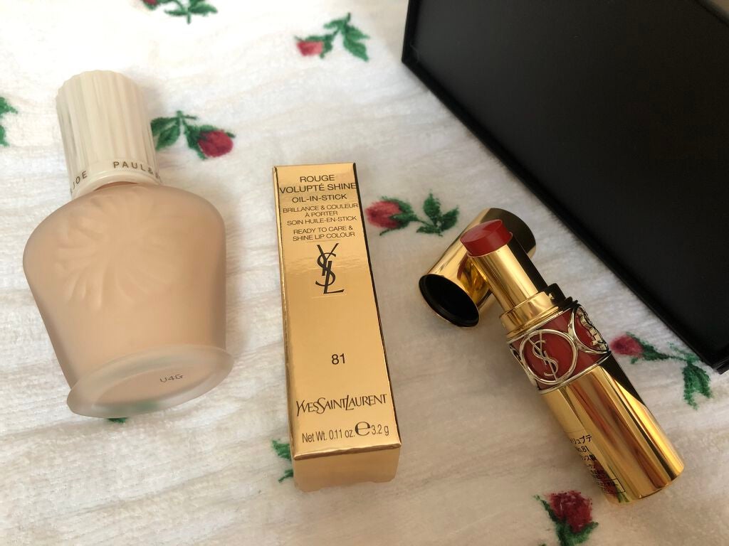 ルージュ ヴォリュプテ シャイン/YVES SAINT LAURENT BEAUTE/口紅を使ったクチコミ(3枚目)