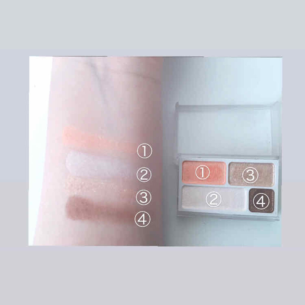 アイカラー4色タイプ ブラウン/無印良品/アイシャドウパレットを使ったクチコミ（2枚目）