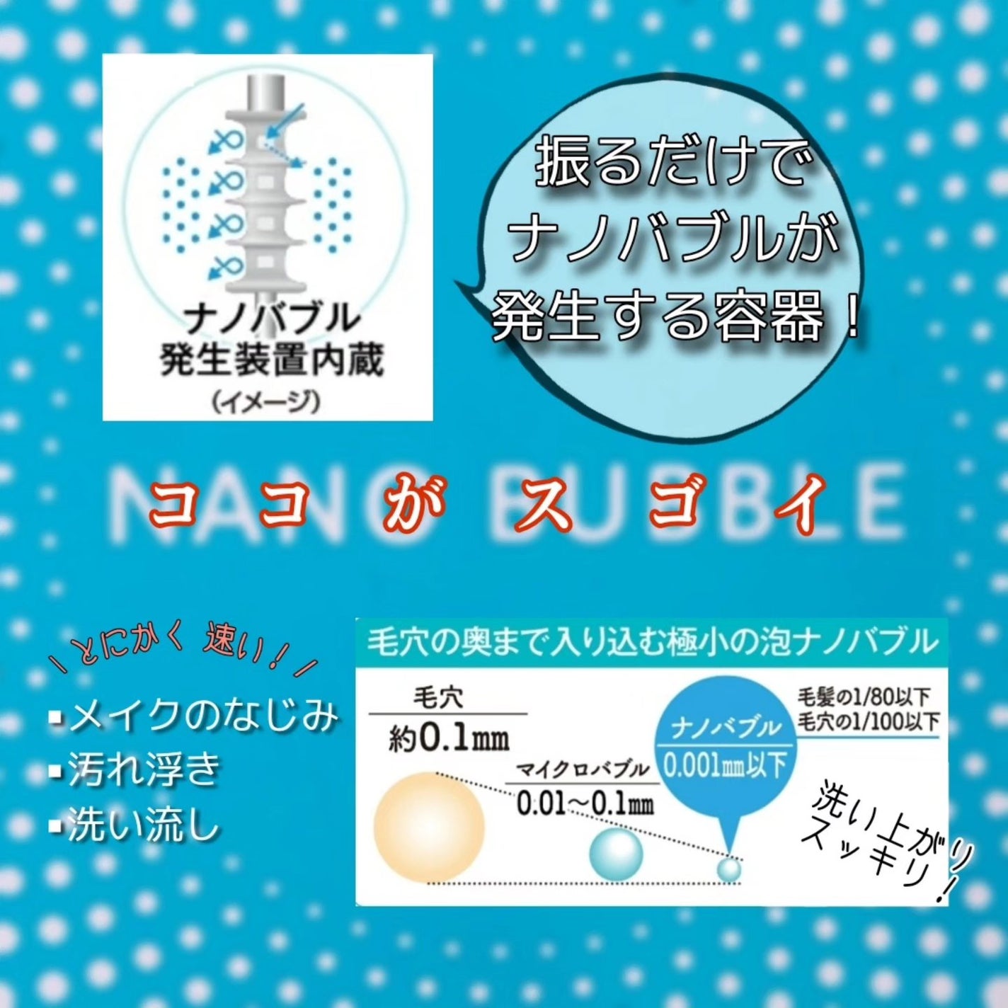ナノバブルクレンジング/MIRAFINE/オイルクレンジングを使ったクチコミ(3枚目)