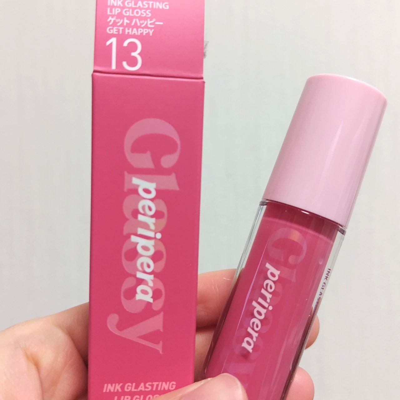 インク グラスティング リップ グロス 13 ゲット ハッピー(GET HAPPY)/PERIPERA/リップグロスを使ったクチコミ（2枚目）