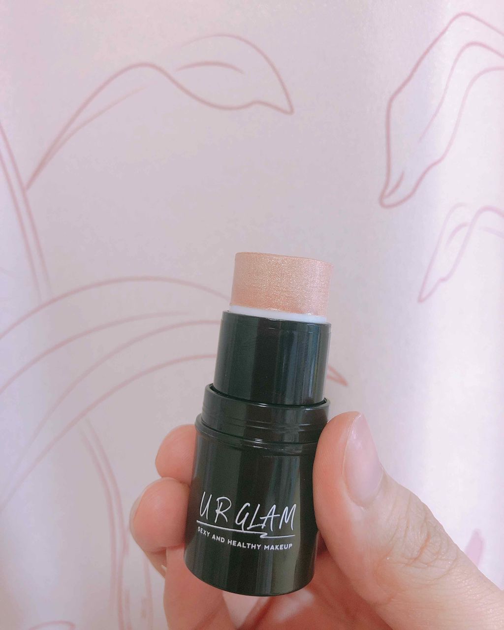 UR GLAM FACE GLOSS STICK/U R GLAM/ジェル・クリームチークを使ったクチコミ(3枚目)