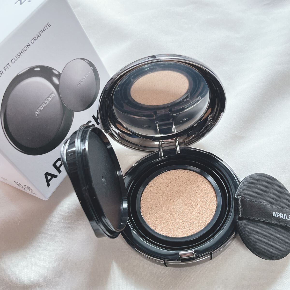 ハイパーカバーフィットクッション グラファイト/APRILSKIN/クッションファンデーションを使ったクチコミ(4枚目)