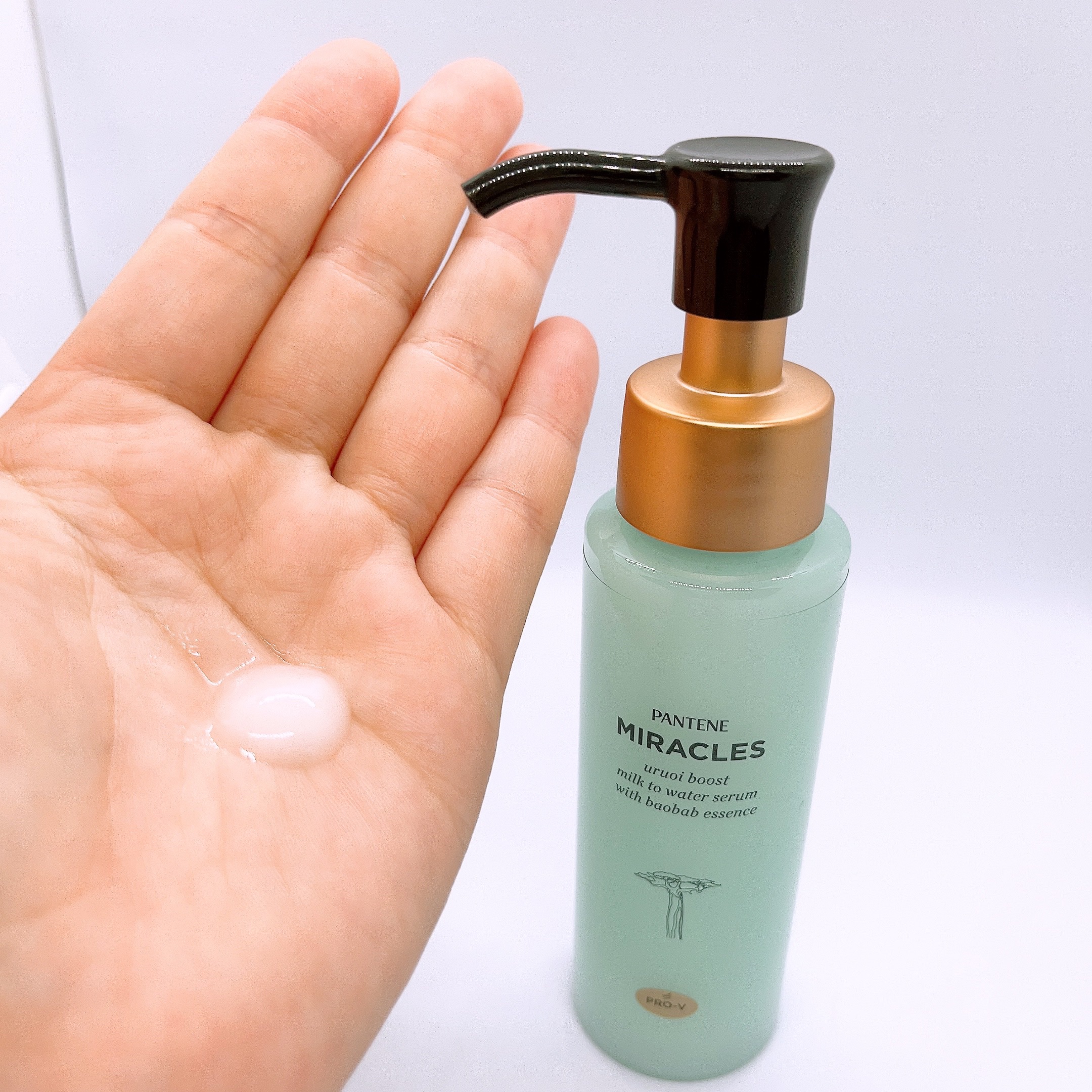 ミラクルズ うるおいブーストミルクウォーターセラム/パンテーン/アウトバストリートメントを使ったクチコミ（3枚目）