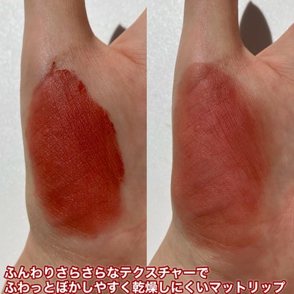 リップシルエットマットベルベットティント 10 チェリードレッサー/i’m meme/リップティントを使ったクチコミ(3枚目)