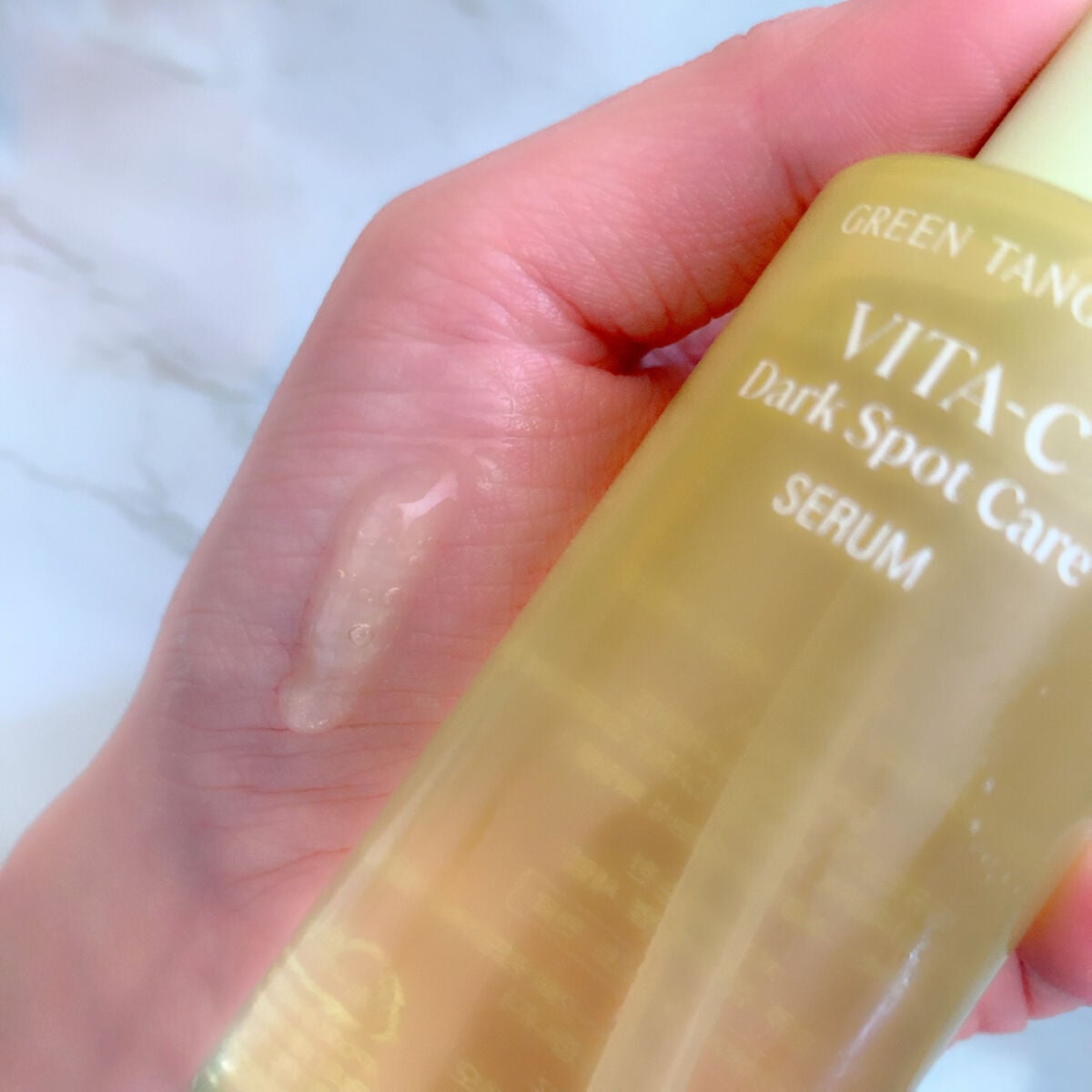 グリーンタンジェリン ビタC ダークスポットケアセラム/goodal/美容液を使ったクチコミ(2枚目)