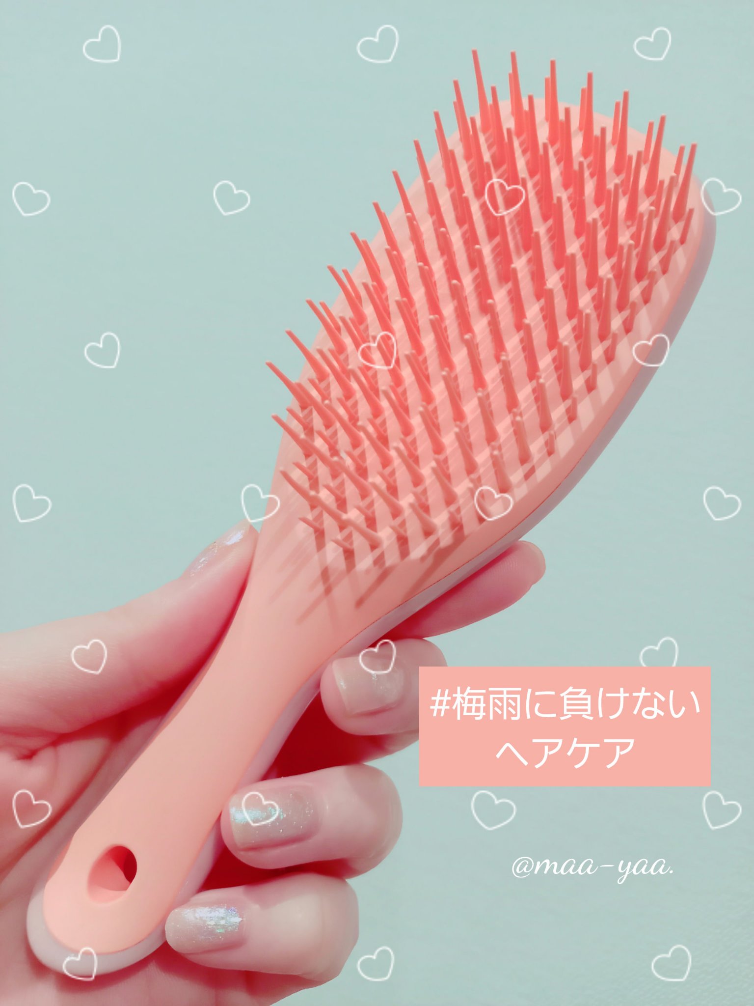 タングルティーザー ザ・アルティメットディタングラー ミニ ピーチフロスト/TANGLE TEEZER/ヘアブラシを使ったクチコミ（1枚目）