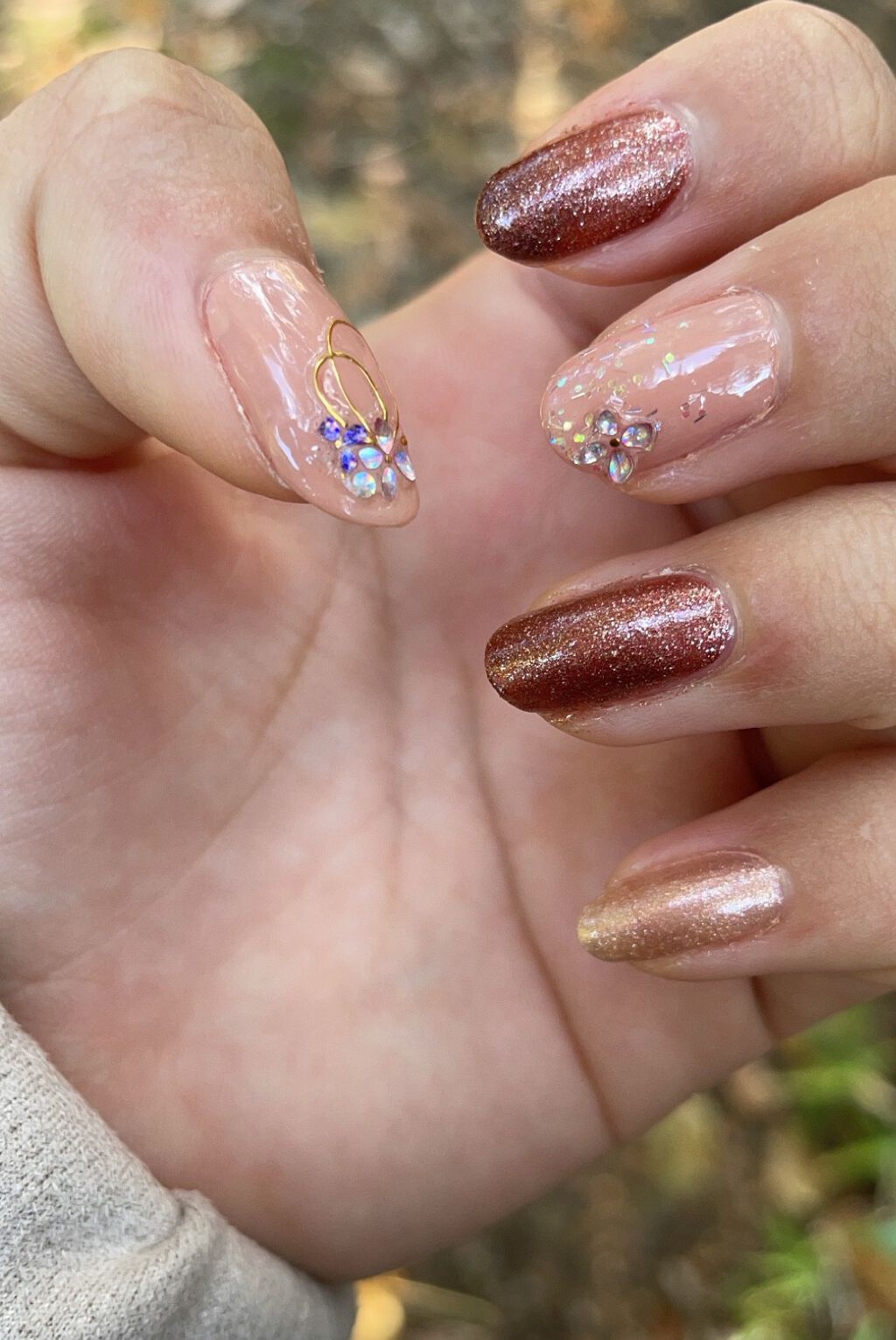 gene TOKYO ネイル ラメショコラ/DAISO/マニキュアを使ったクチコミ（3枚目）