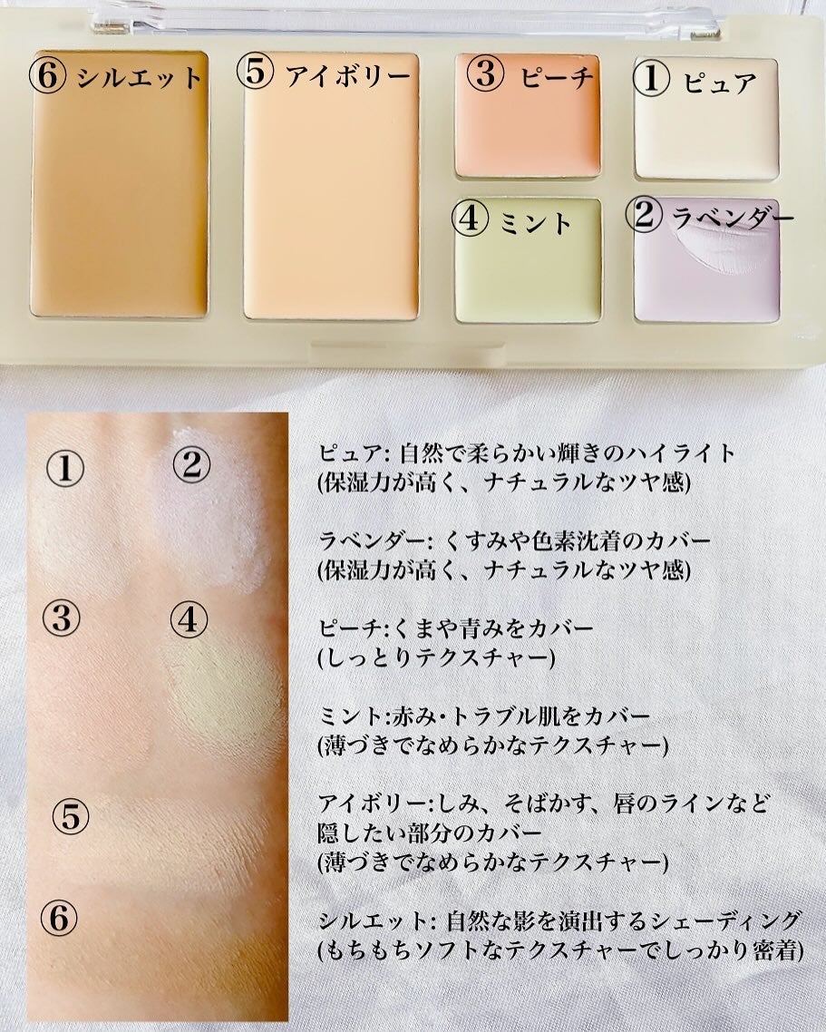ブリージングコンシーラーパレット/Healus/パレットコンシーラーを使ったクチコミ(3枚目)