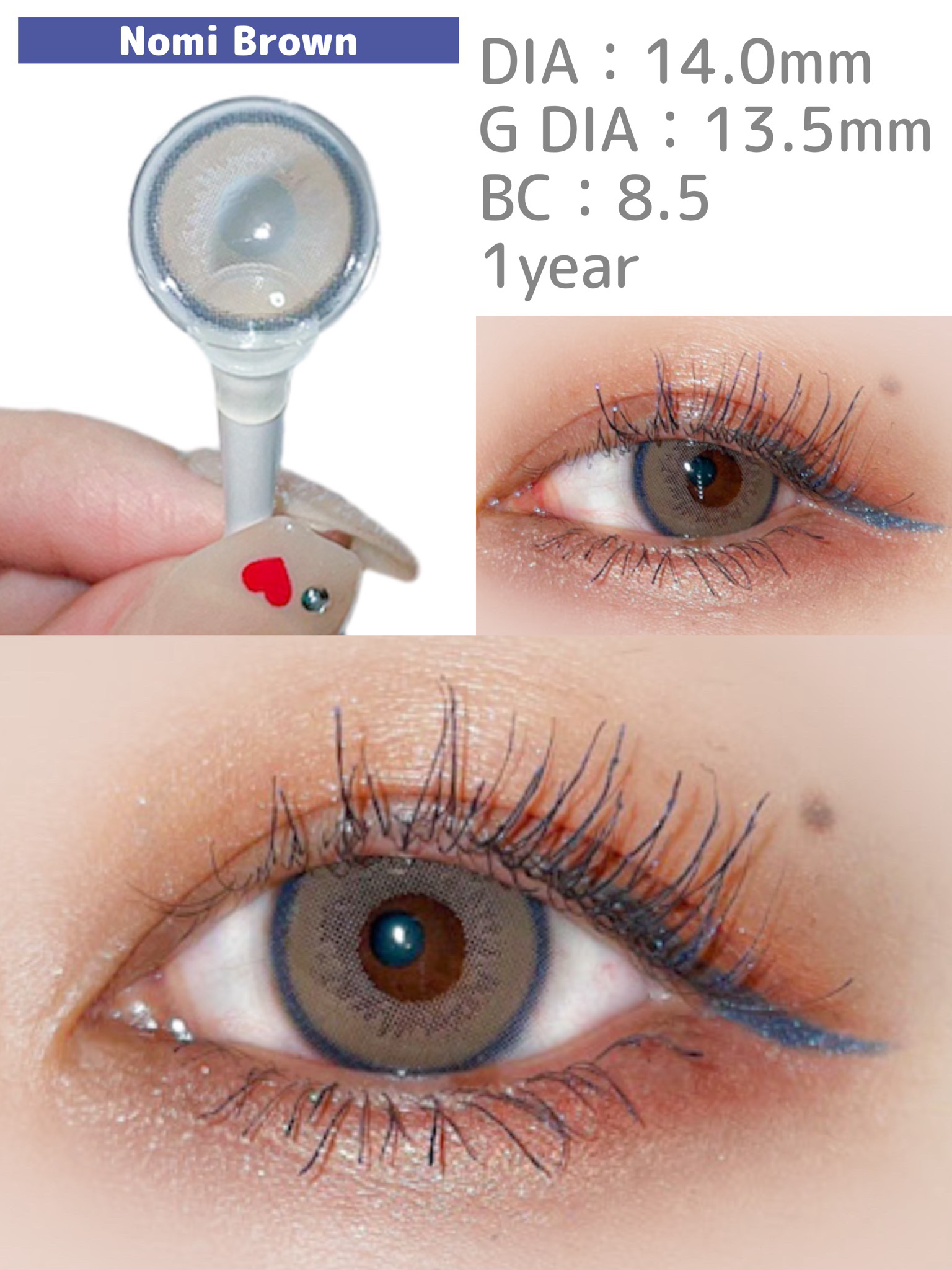 Nomi Brown/TTDeye/１ヶ月（１MONTH）カラコンを使ったクチコミ（2枚目）