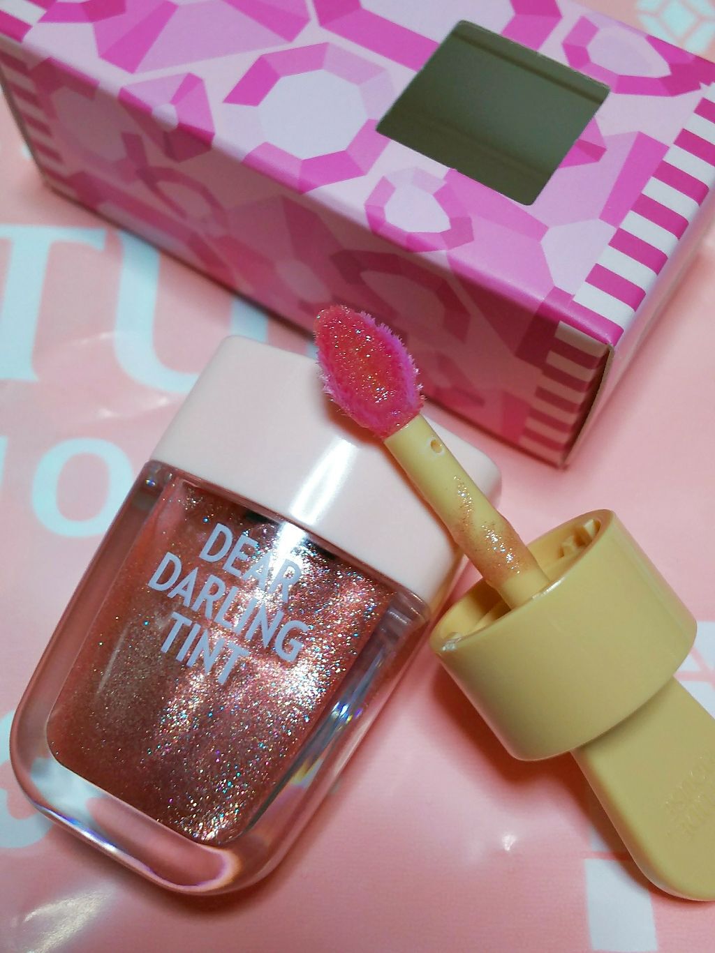 ディアダーリン ウォータージェルティント （アイスティント）/ETUDE/口紅を使ったクチコミ（2枚目）