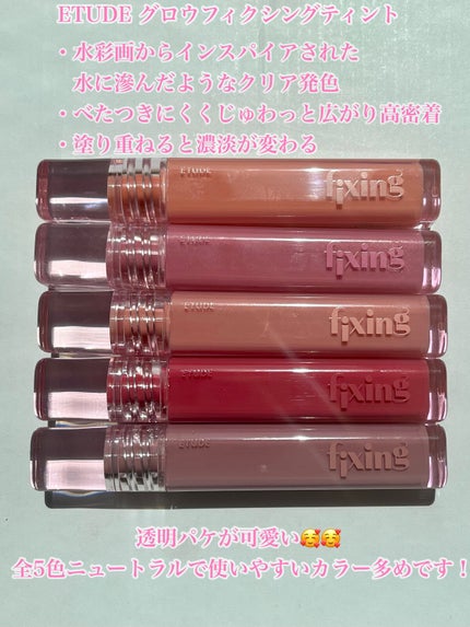 グロウ フィクシングティント/ETUDE/リップティントを使ったクチコミ(2枚目)