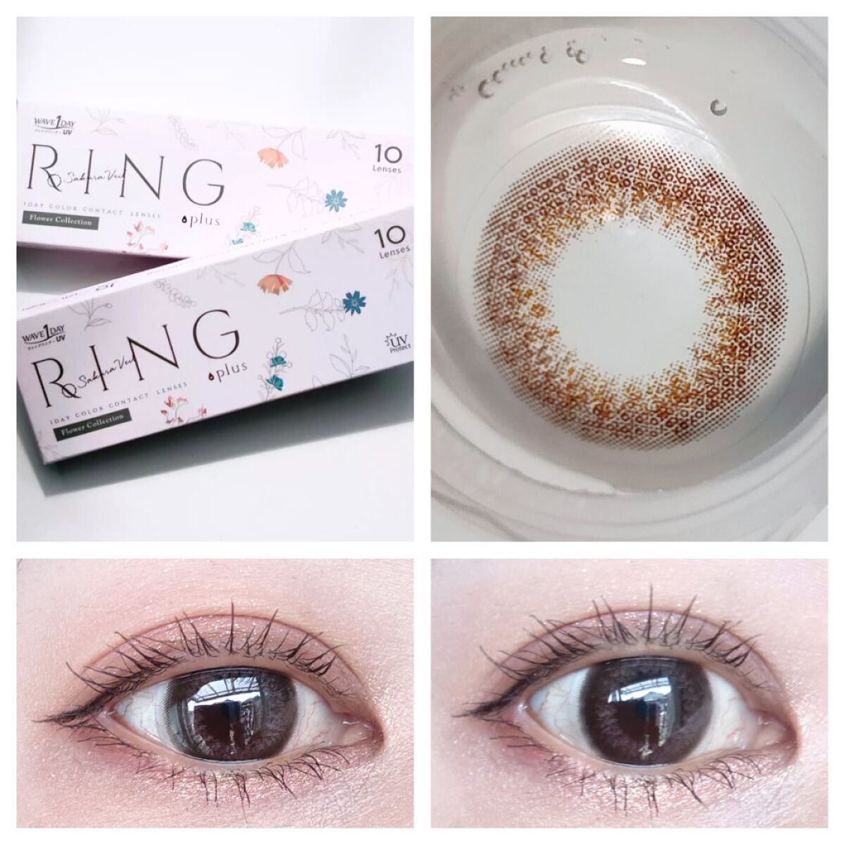WAVEワンデー UV リング プラス フラワーコレクション/WAVE/ワンデー（１DAY）カラコンを使ったクチコミ（2枚目）