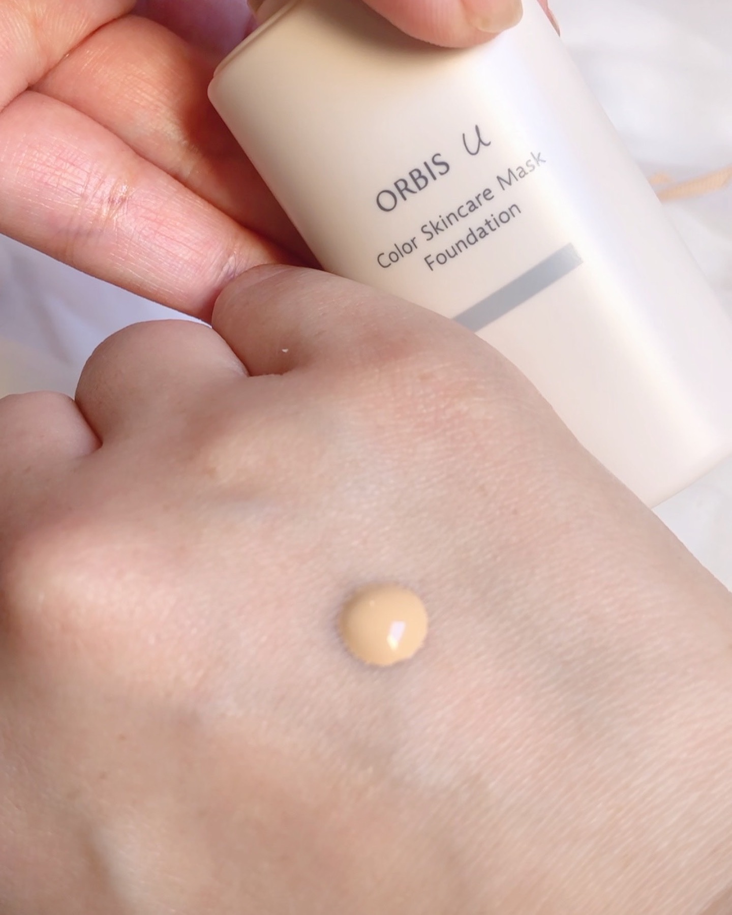 オルビスユー カラースキンケアマスク ファンデーション ナチュラル 01/オルビス/リキッドファンデーションを使ったクチコミ（2枚目）
