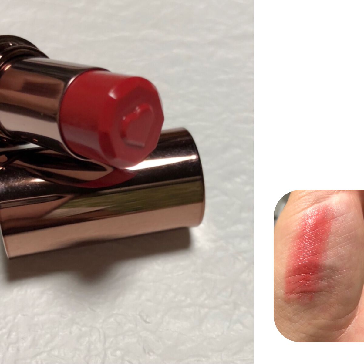 メルティールミナスルージュ（ティントタイプ）/キャンメイク/リップティントを使ったクチコミ（2枚目）