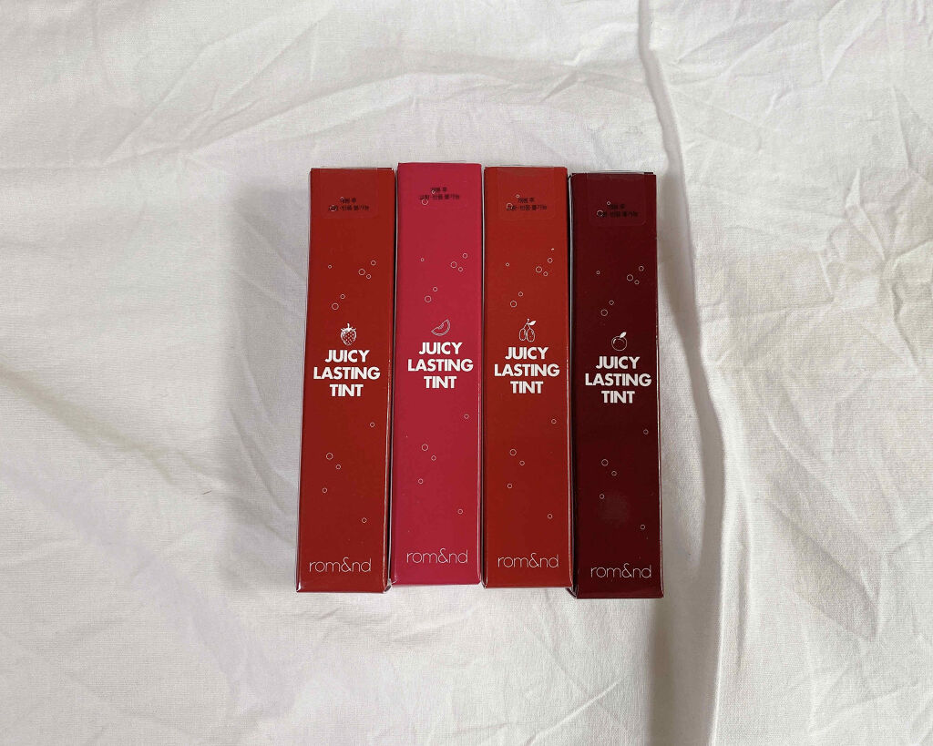 ジューシーラスティングティント/rom&nd/リップティントを使ったクチコミ（2枚目）