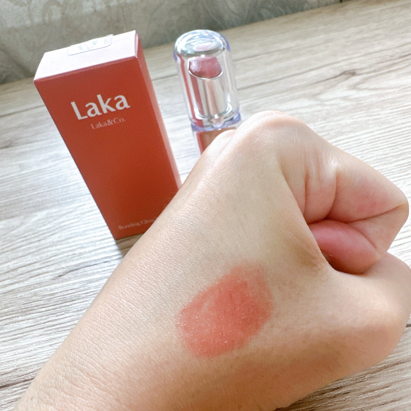 ボンディンググロウリップスティック/Laka/口紅を使ったクチコミ(3枚目)