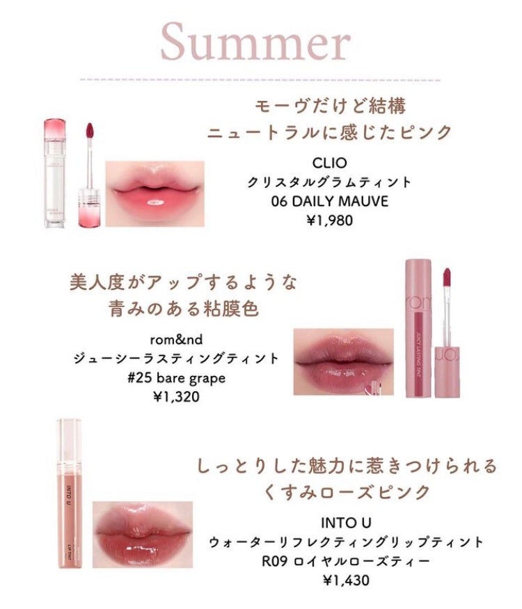 ジューシーラスティングティント/rom&nd/リップティントを使ったクチコミ(3枚目)