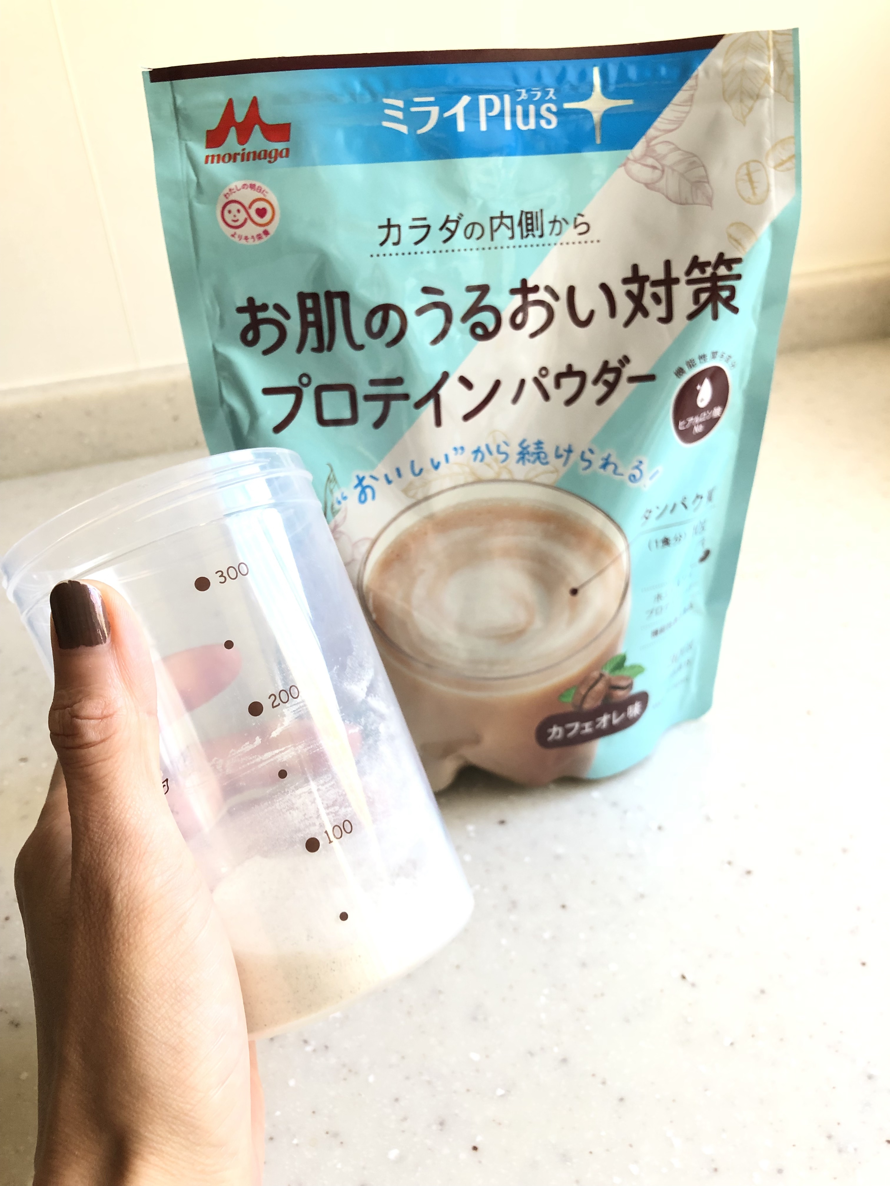 ミライPlus お肌のうるおい対策プロテインパウダー/森永乳業/その他プロテインを使ったクチコミ（2枚目）