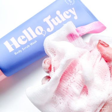 Hello Juicy ボディスクラブウォッシュのクチコミ「\毎日つかえる3in1のボディケア🛁🫧/

⚜️Hello Juicy
ボディスクラブウォッシ.....」（3枚目）