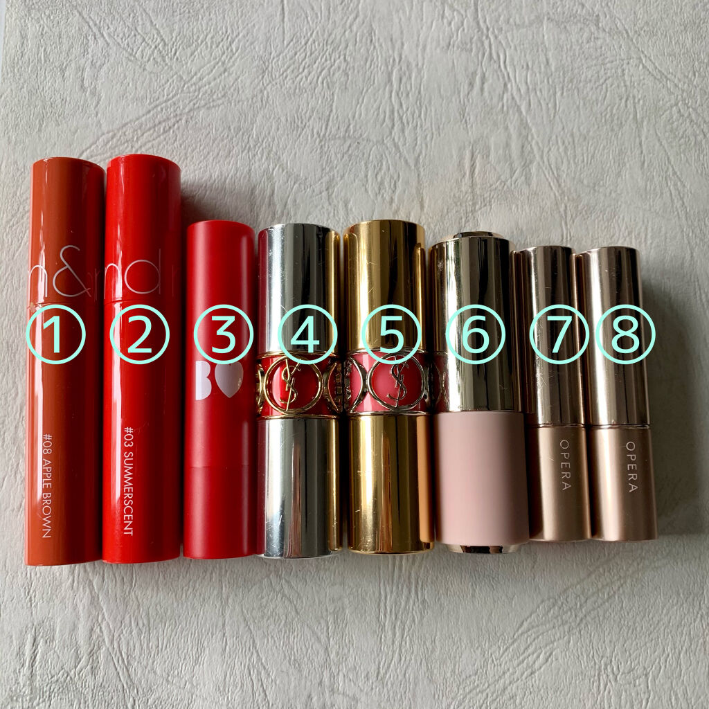 ルージュ ヴォリュプテ シャイン/YVES SAINT LAURENT BEAUTE/口紅を使ったクチコミ（2枚目）