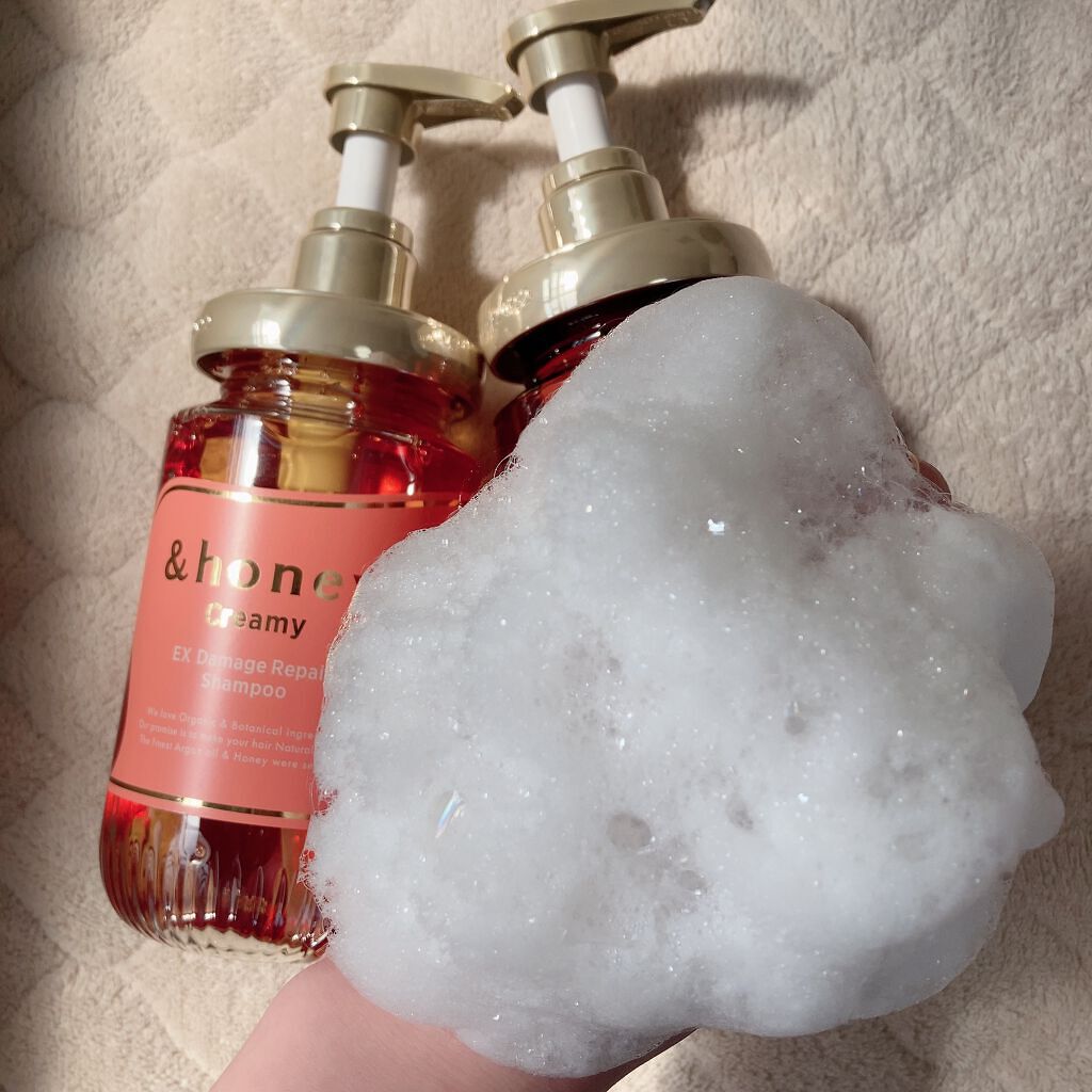 Creamy EXダメージリペアシャンプー1.0/ヘアトリートメント2.0/&honey/市販シャンプーを使ったクチコミ（3枚目）