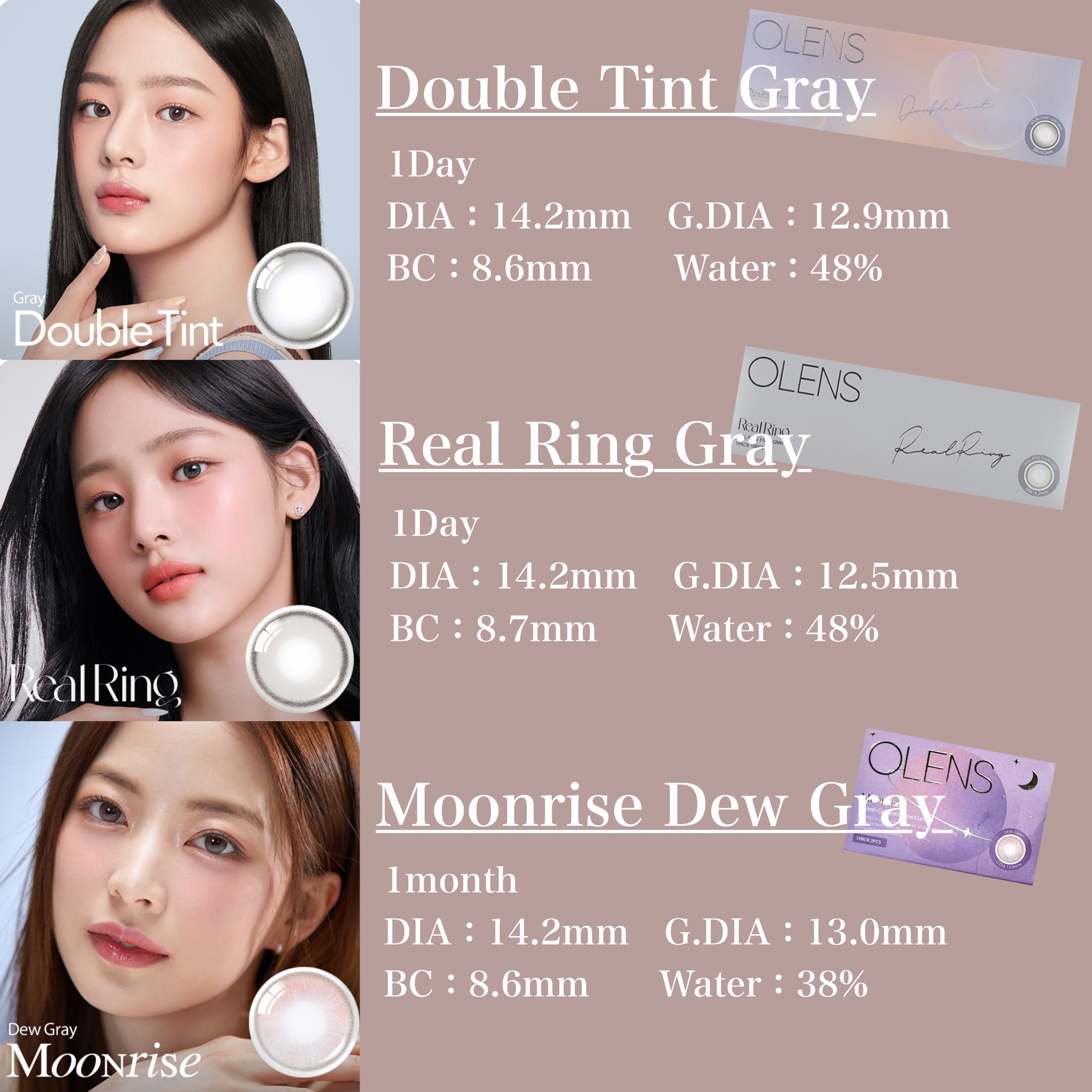 ムーンライズデュー/OLENS/１ヶ月（１MONTH）カラコンを使ったクチコミ（3枚目）