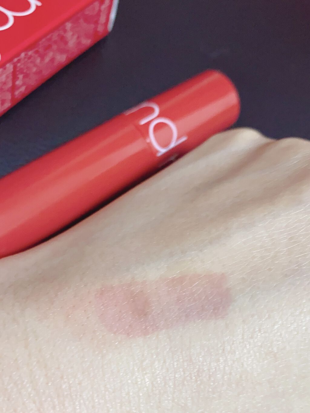 ジューシーラスティングティント/rom&nd/リップティントを使ったクチコミ（3枚目）